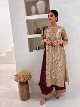Gorgeous Beige Frendy Silk Embroidery Work Straight Salwar Suit